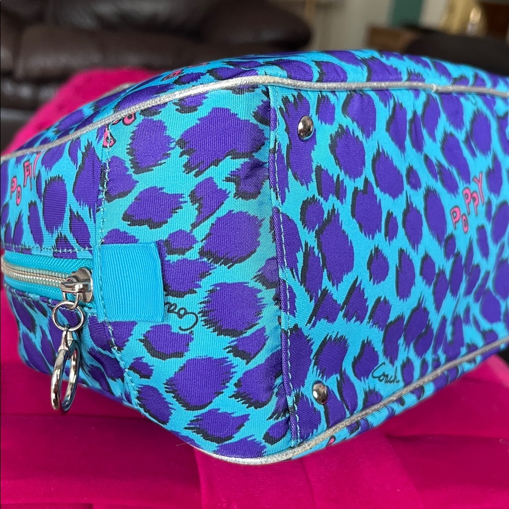 Coach Poppy Ocelot Cosmetic Case-Like New - Picture 8 of 16